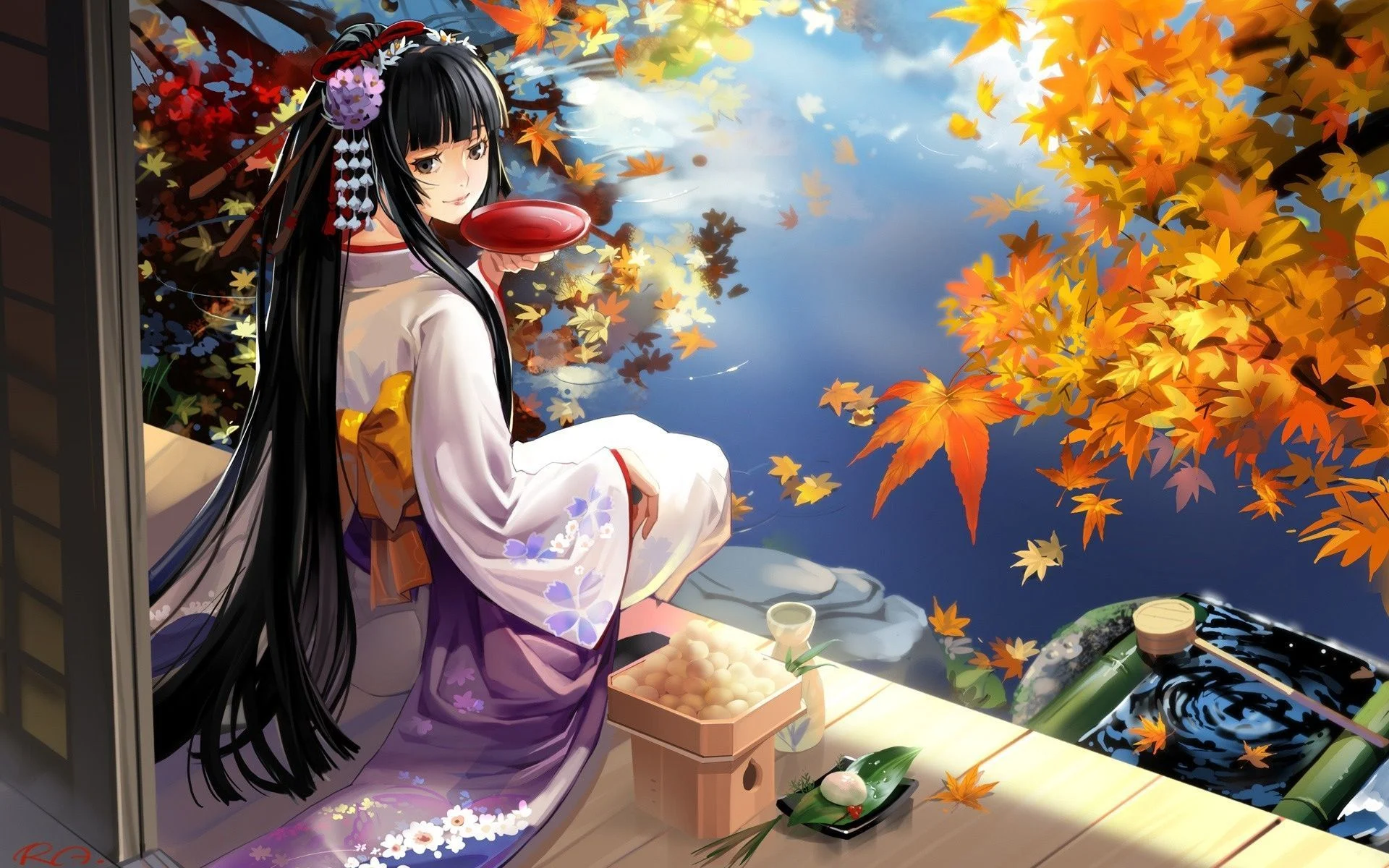 Anime-Wanita-dengan-Kimono