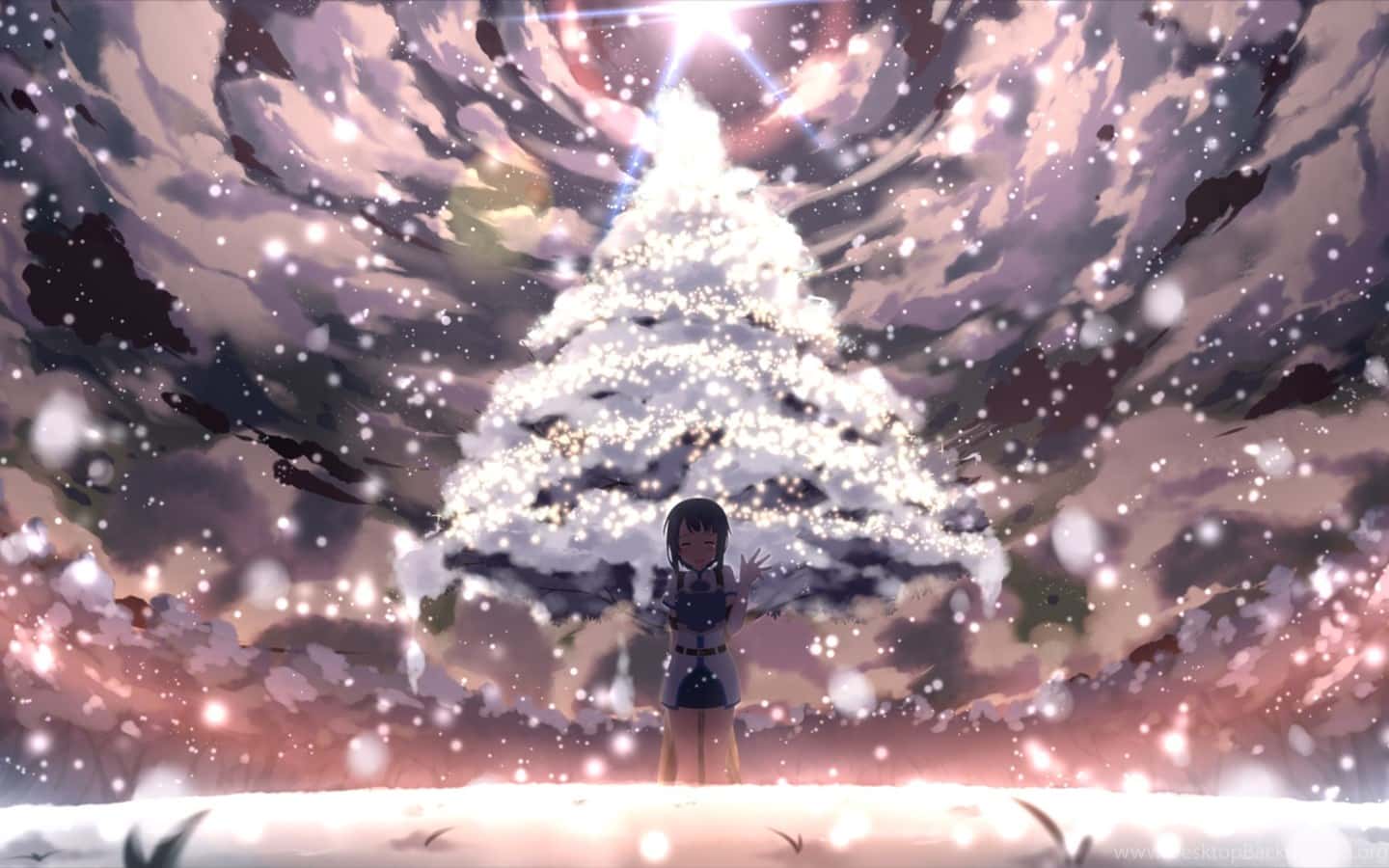 Seorang-Gadis-Kecil-dan-Pohon-Natal-Putih